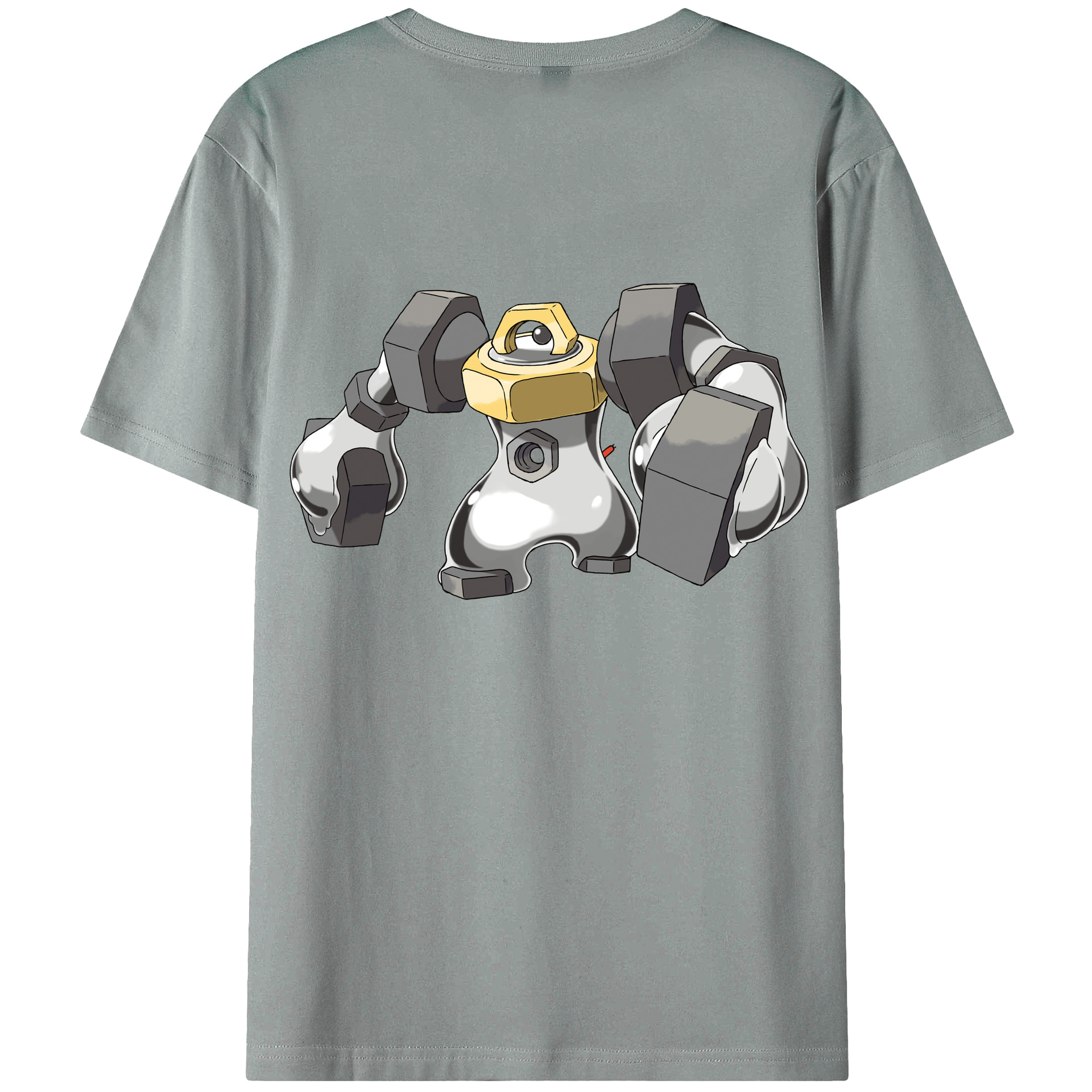 （画像用） ポケットモンスター Pokémon 綿100％ メンズ半袖Tシャツ（バックプリント） 通気性